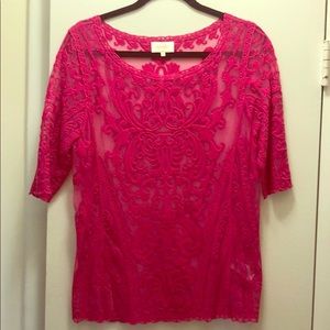 Pink lace Top